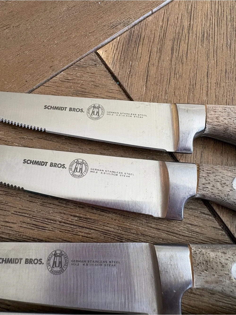 Schmidt Bros 5- Piece Knife Set - Wood, German Stainless Steel